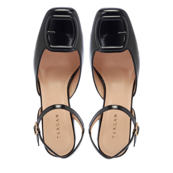 Siyah Rugan Deri Kadın Topuklu Ayakkabı - K25Y1AY67807-A07 - 5