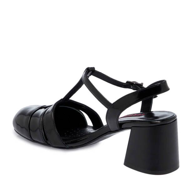 Siyah Hakiki Rugan Deri Kadın Topuklu Ayakkabı - K25Y1AY67910-A07 - 3