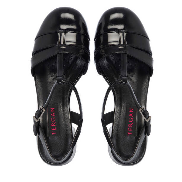 Siyah Hakiki Rugan Deri Kadın Topuklu Ayakkabı - K25Y1AY67910-A07 - 5