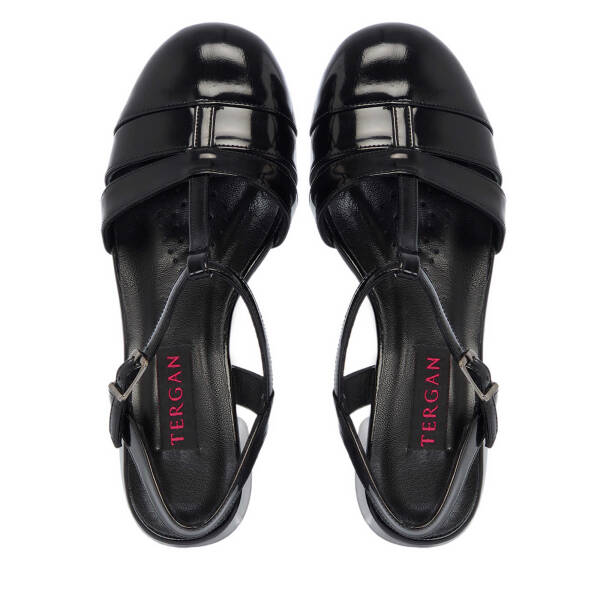 Siyah Hakiki Rugan Deri Kadın Topuklu Ayakkabı - K25Y1AY67910-A07 - 5