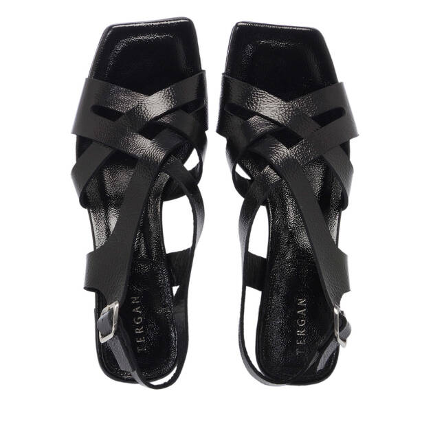 Siyah Hakiki Rugan Deri Kadın Topuklu Ayakkabı - K25Y1AY68087-A07 - 5