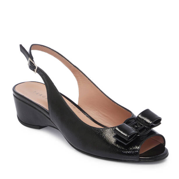 Siyah Hakiki Rugan Deri Kadın Topuklu Ayakkabı - K25Y1AY68088-A07 - 2