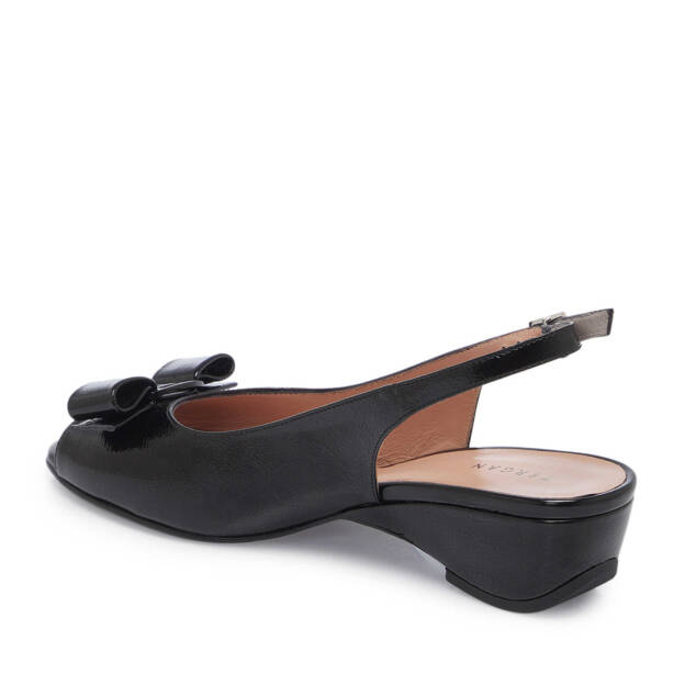 Siyah Hakiki Rugan Deri Kadın Topuklu Ayakkabı - K25Y1AY68088-A07 - 3