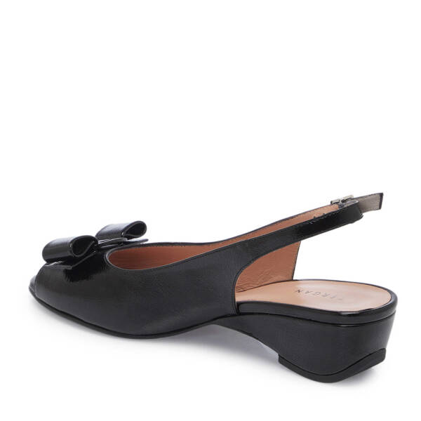 Siyah Hakiki Rugan Deri Kadın Topuklu Ayakkabı - K25Y1AY68088-A07 - 3