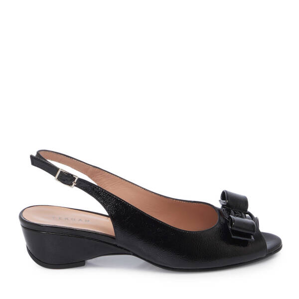 Siyah Hakiki Rugan Deri Kadın Topuklu Ayakkabı - K25Y1AY68088-A07 - 1