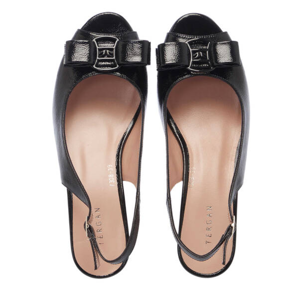 Siyah Hakiki Rugan Deri Kadın Topuklu Ayakkabı - K25Y1AY68088-A07 - 5