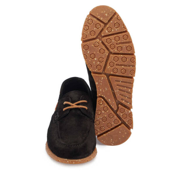 Siyah Süet Deri Erkek Casual Ayakkabı - E24I1AY56587-A01 - 4