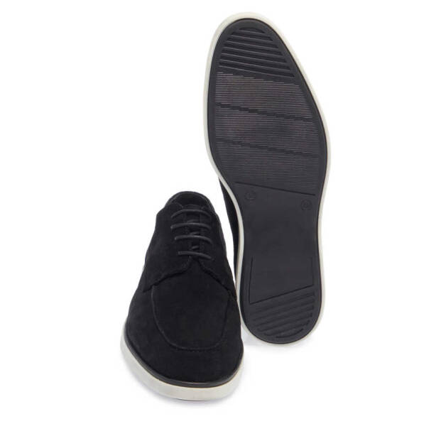 Siyah Süet Deri Erkek Casual Ayakkabı - E24I1AY56750-A01 - 4