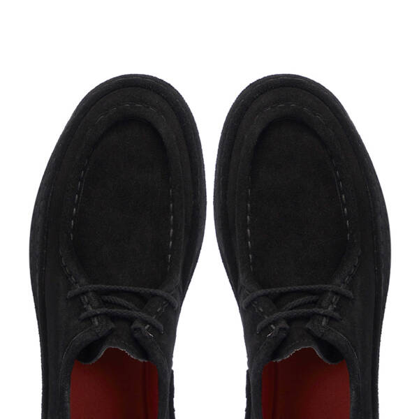 Siyah Süet Deri Erkek Casual Ayakkabı - E24S1AY57000-A01 - 5