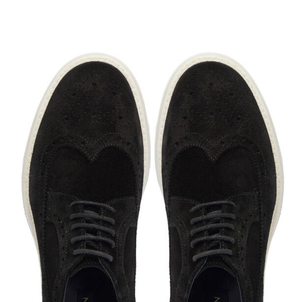 Siyah Süet Deri Erkek Casual Ayakkabı - E25I1AY57238-A01 - 5