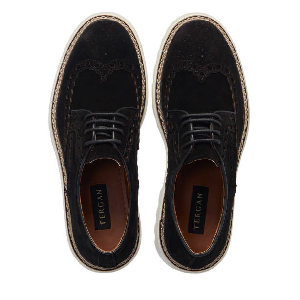 Siyah Süet Deri Erkek Casual Ayakkabı - E25I1AY57306-A01 - 5