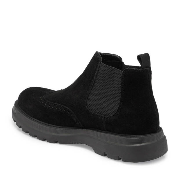 Siyah Süet Deri Erkek Casual Bot - E24K1BT56928-A01 - Tergan