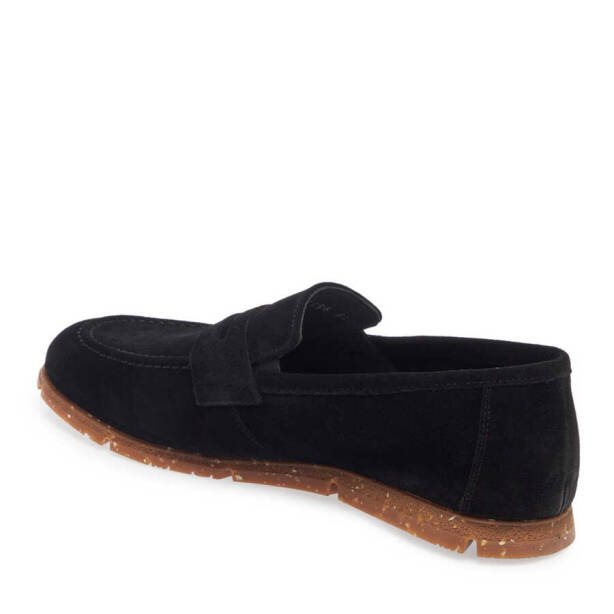 Siyah Süet Deri Erkek Loafer - E24I1AY56588-A01 - 2