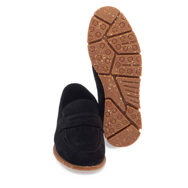 Siyah Süet Deri Erkek Loafer - E24I1AY56588-A01 - 4