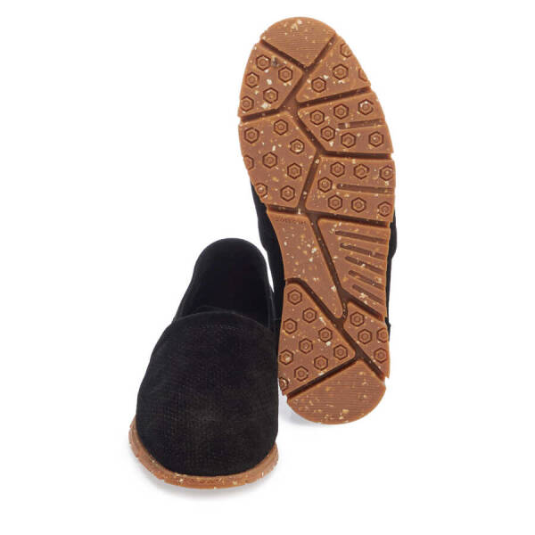 Siyah Süet Deri Erkek Loafer - E24I1AY56589-A01 - 4