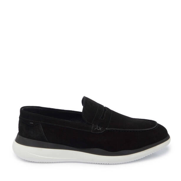 Siyah Süet Deri Erkek Loafer - E24I1AY56644-A01 - 3