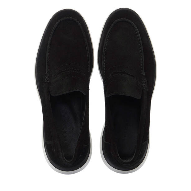 Siyah Süet Deri Erkek Loafer - E24I1AY56644-A01 - 5