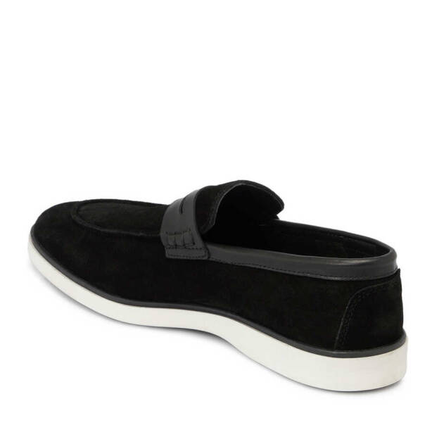 Siyah Süet Deri Erkek Loafer - E24I1AY56749-A01 - 2