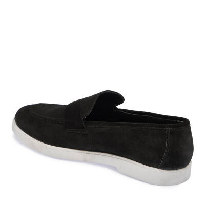 Siyah Süet Deri Erkek Loafer - E24I1AY56784-A01 - 2
