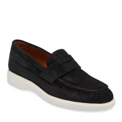  Siyah Süet Deri Erkek Loafer - E24I1AY56785-A01 - 1
