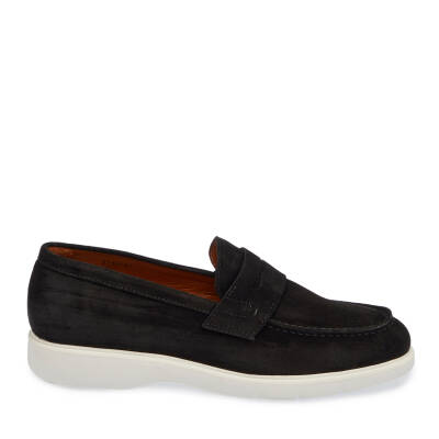  Siyah Süet Deri Erkek Loafer - E24I1AY56785-A01 - 3
