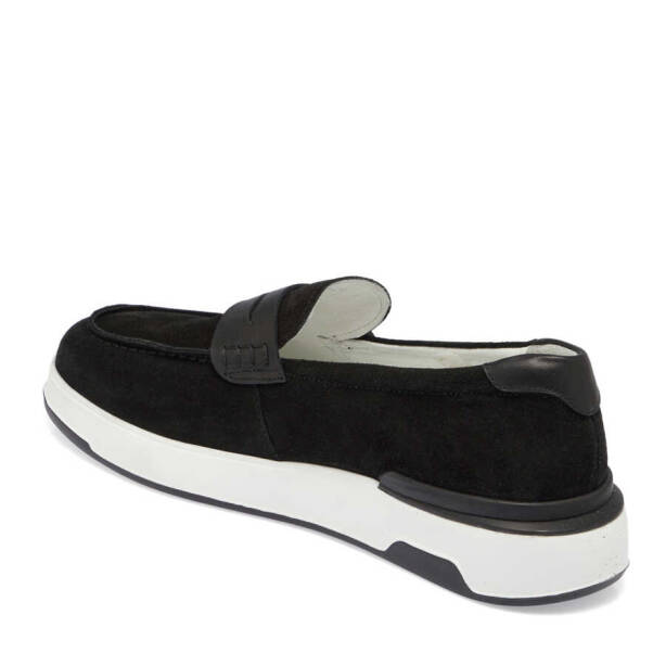 Siyah Süet Deri Erkek Loafer - E24I1AY56786-A01 - 2