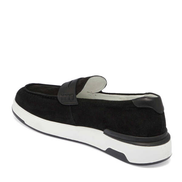 Siyah Süet Deri Erkek Loafer - E24I1AY56786-A01 - 2