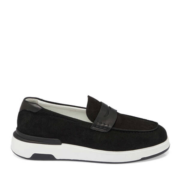Siyah Süet Deri Erkek Loafer - E24I1AY56786-A01 - 3