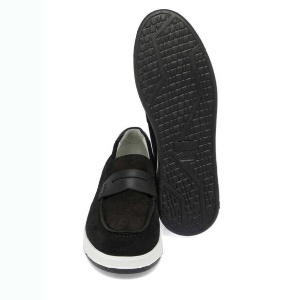 Siyah Süet Deri Erkek Loafer - E24I1AY56786-A01 - 4