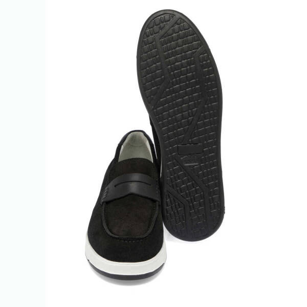 Siyah Süet Deri Erkek Loafer - E24I1AY56786-A01 - 4
