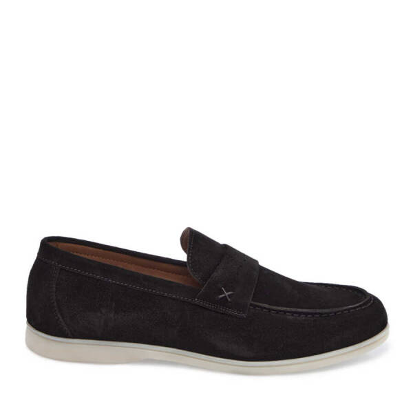Siyah Süet Deri Erkek Loafer - E24I1AY56788-A01 - 3