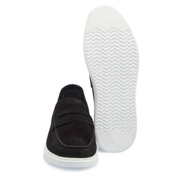 Siyah Süet Deri Erkek Loafer - E24I1AY56790-A01 - 4