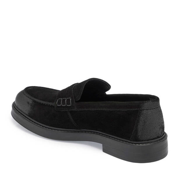 Siyah Süet Deri Erkek Loafer - E24S1AY56971-A01 - 2
