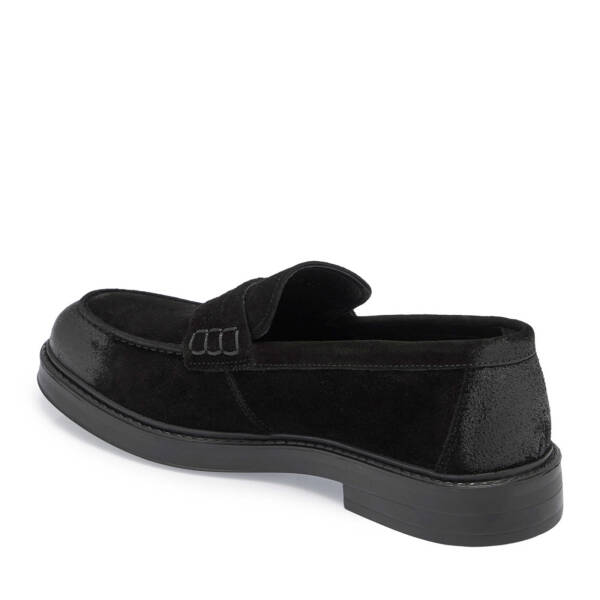 Siyah Süet Deri Erkek Loafer - E24S1AY56971-A01 - 2