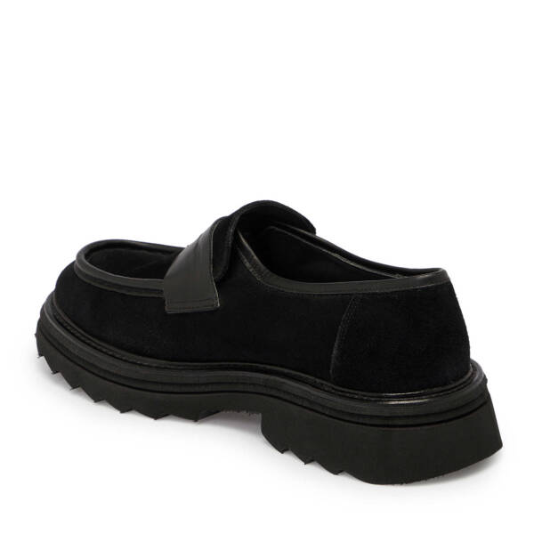 Siyah Süet Deri Erkek Loafer - E24S1AY56993-A01 - 2