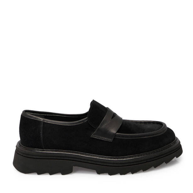 Siyah Süet Deri Erkek Loafer - E24S1AY56993-A01 - 3