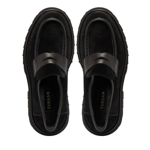 Siyah Süet Deri Erkek Loafer - E24S1AY56993-A01 - 5