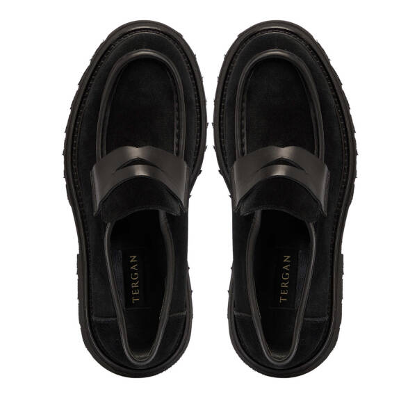 Siyah Süet Deri Erkek Loafer - E24S1AY56993-A01 - 5