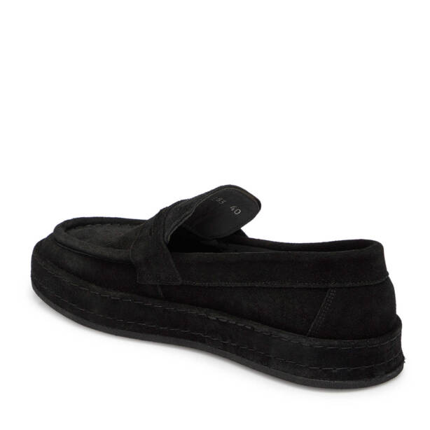 Siyah Süet Deri Erkek Loafer - E24S1AY57001-A01 - Tergan