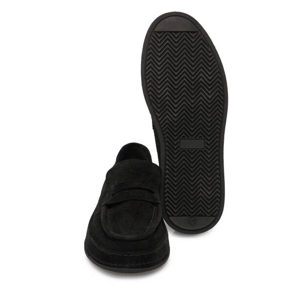 Siyah Süet Deri Erkek Loafer - E24S1AY57001-A01 - Tergan
