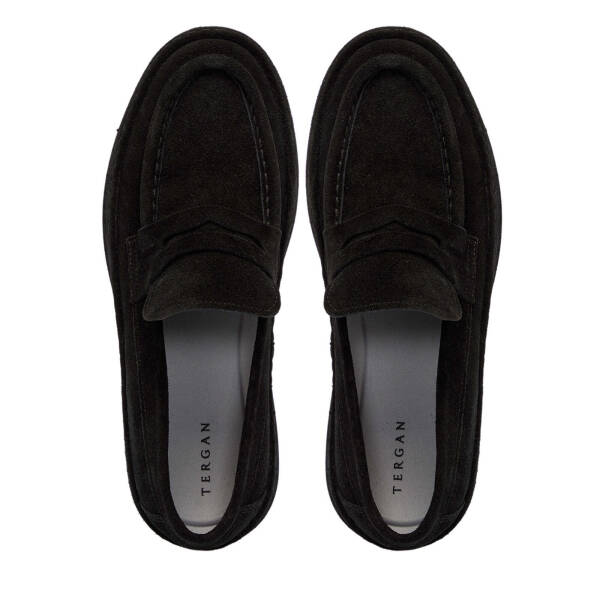 Siyah Süet Deri Erkek Loafer - E24S1AY57001-A01 - 5