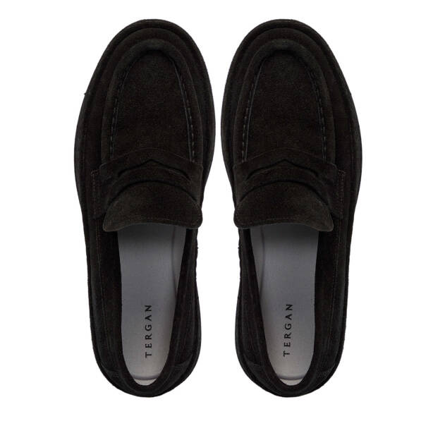 Siyah Süet Deri Erkek Loafer - E24S1AY57001-A01 - 5