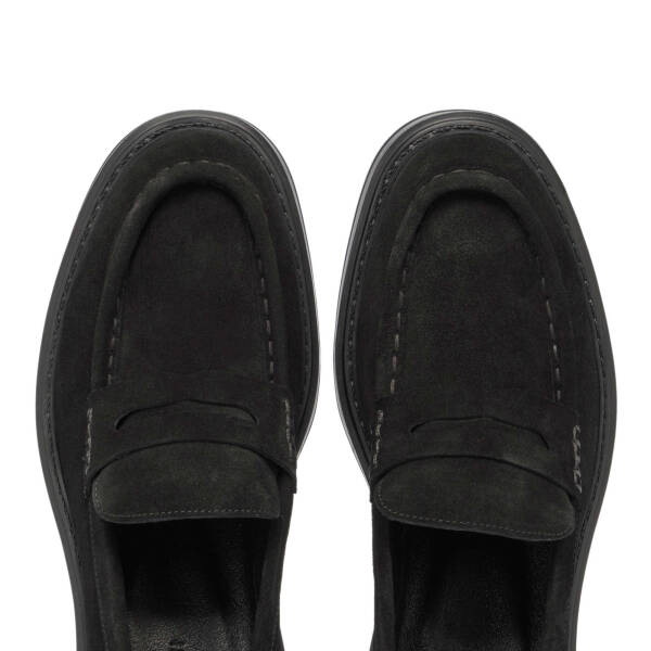 Siyah Süet Deri Erkek Loafer - E24S1AY57041-A01 - 5
