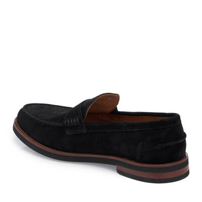 Siyah Süet Deri Erkek Loafer - E25I1AY57208-A01 - 2
