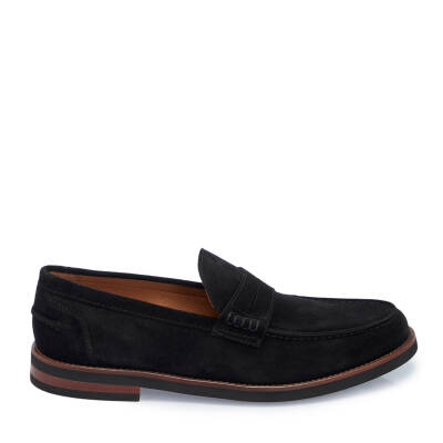Siyah Süet Deri Erkek Loafer - E25I1AY57208-A01 - 3