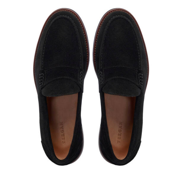 Siyah Hakiki Süet Deri Erkek Loafer - E25I1AY57208-A01 - 5