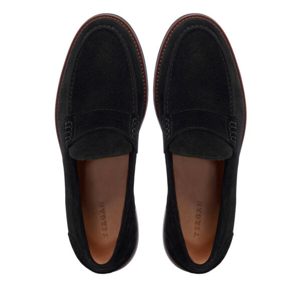 Siyah Hakiki Süet Deri Erkek Loafer - E25I1AY57208-A01 - 5