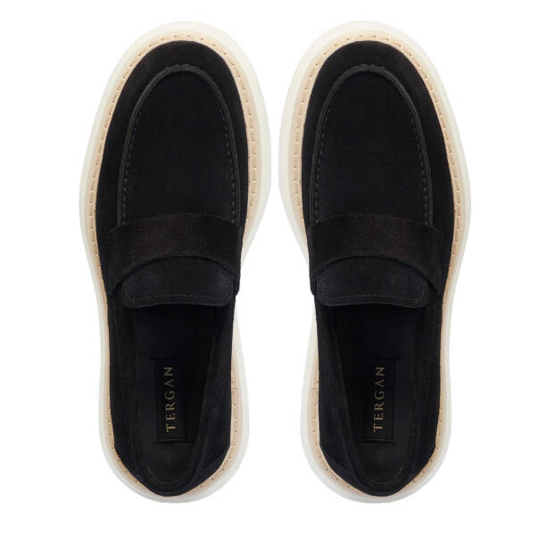 Siyah Hakiki Süet Deri Erkek Loafer - E25I1AY57237-A01 - 5
