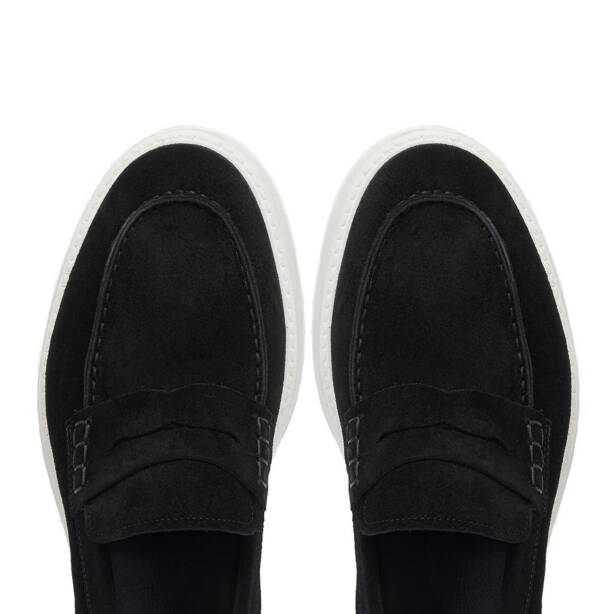 Siyah Hakiki Süet Deri Erkek Loafer - E25I1AY57239-A01 - 5