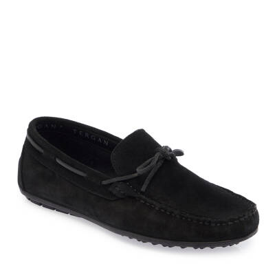 Siyah Süet Deri Erkek Loafer - E25I1AY57297-A01 - 1